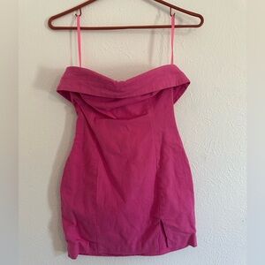 Strapless mini dress